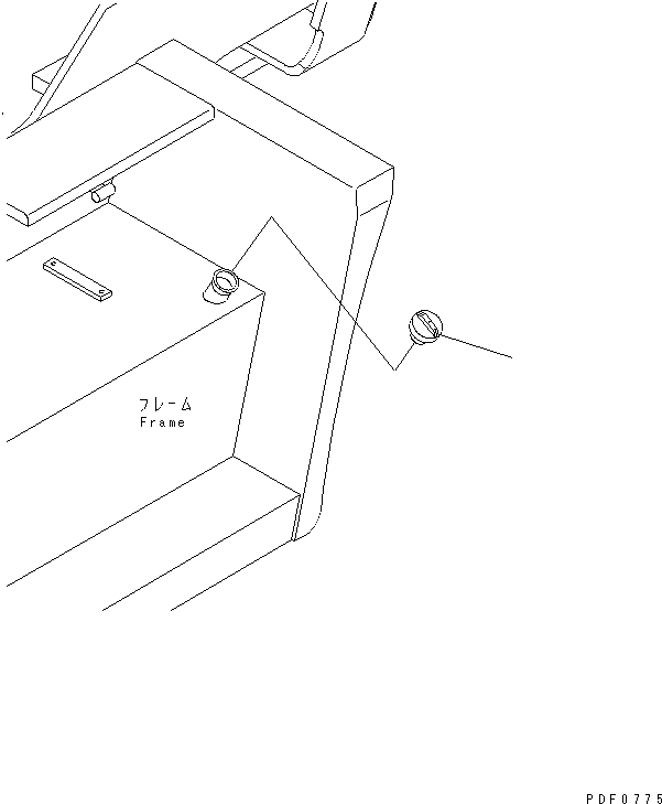Схема запчастей Komatsu FD160E-6 - ТОПЛИВН. БАК. КРЫШКА РАМА КОМПОНЕНТЫ