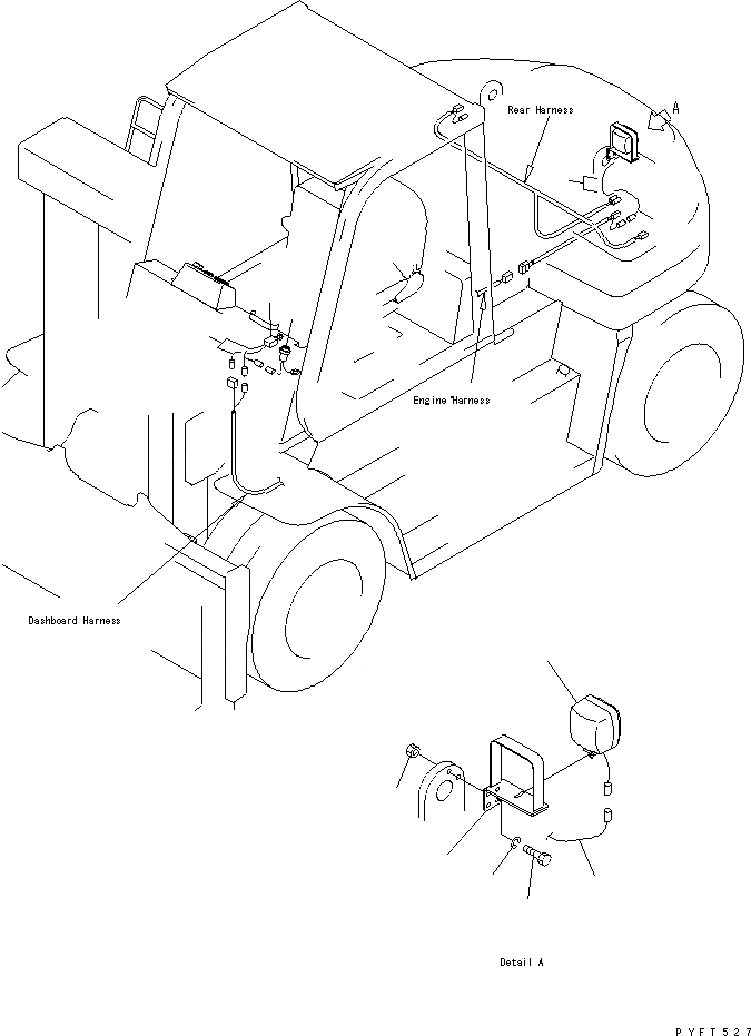 Схема запчастей Komatsu FD160E-7 - BACK ASSIST ОСВЕЩЕНИЕ ЭЛЕКТРИКА