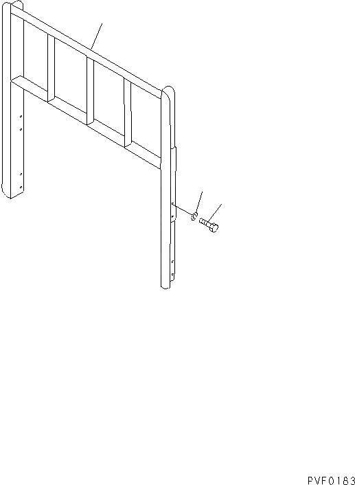 Схема запчастей Komatsu FD20H - BACK REST РАБОЧЕЕ ОБОРУДОВАНИЕ