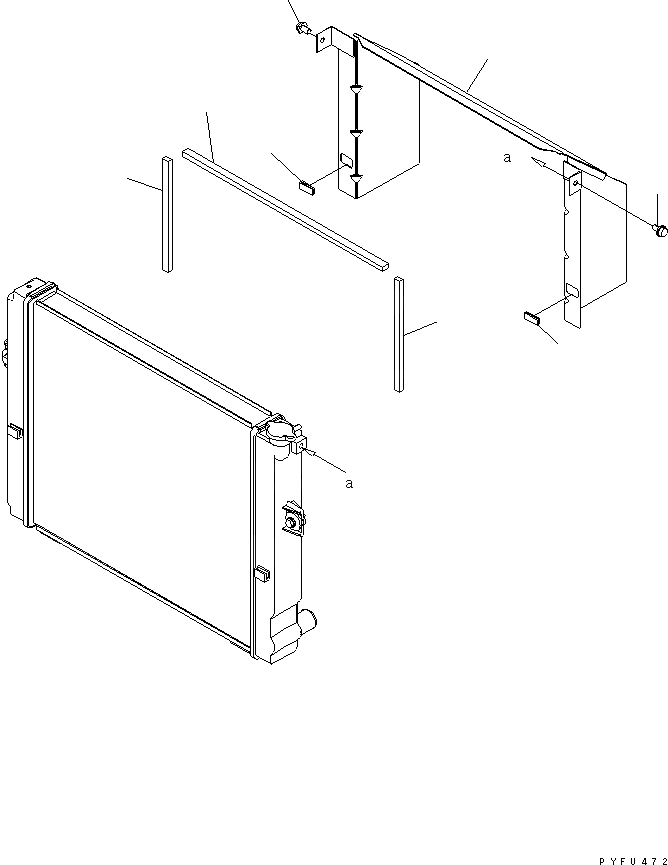 Схема запчастей Komatsu FD30H-17 - BACK COVER СИСТЕМА ОХЛАЖДЕНИЯ