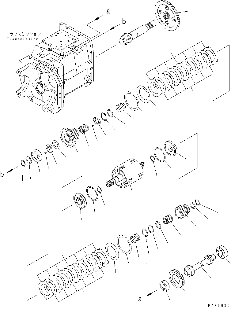 Схема запчастей Komatsu FD30J-14 - ГТР ПОТОК ПРИВОД ТРАНСМИССИЯ (/) СИЛОВАЯ ПЕРЕДАЧА И ПЕРЕДНИЙ МОСТ