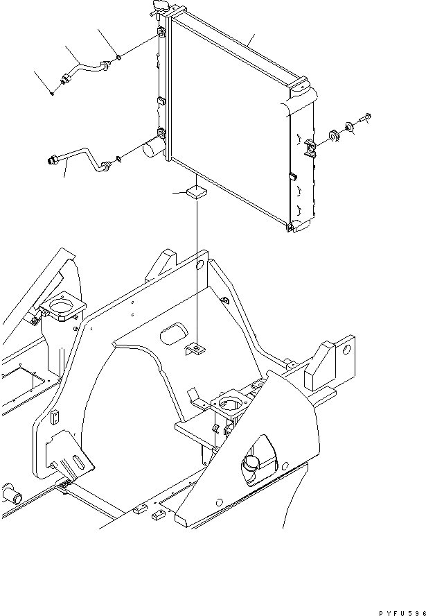 Схема запчастей Komatsu FD35 - РАДИАТОР СИСТЕМА ОХЛАЖДЕНИЯ