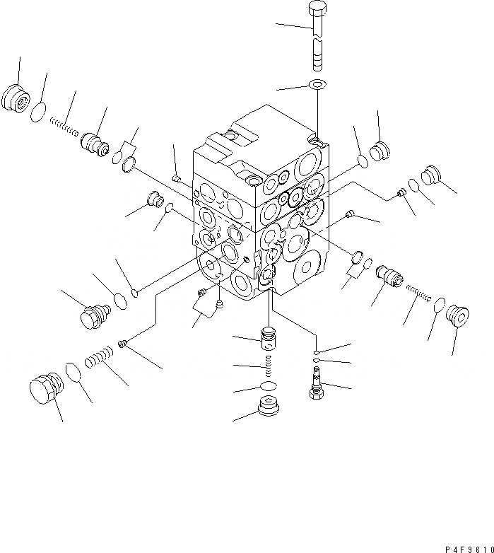 Схема запчастей Komatsu FD35 - УПРАВЛЯЮЩ. КЛАПАН (3-Х СЕКЦИОНН.) (/) (ВНУТР. ЧАСТИ) ГИДРАВЛИКА