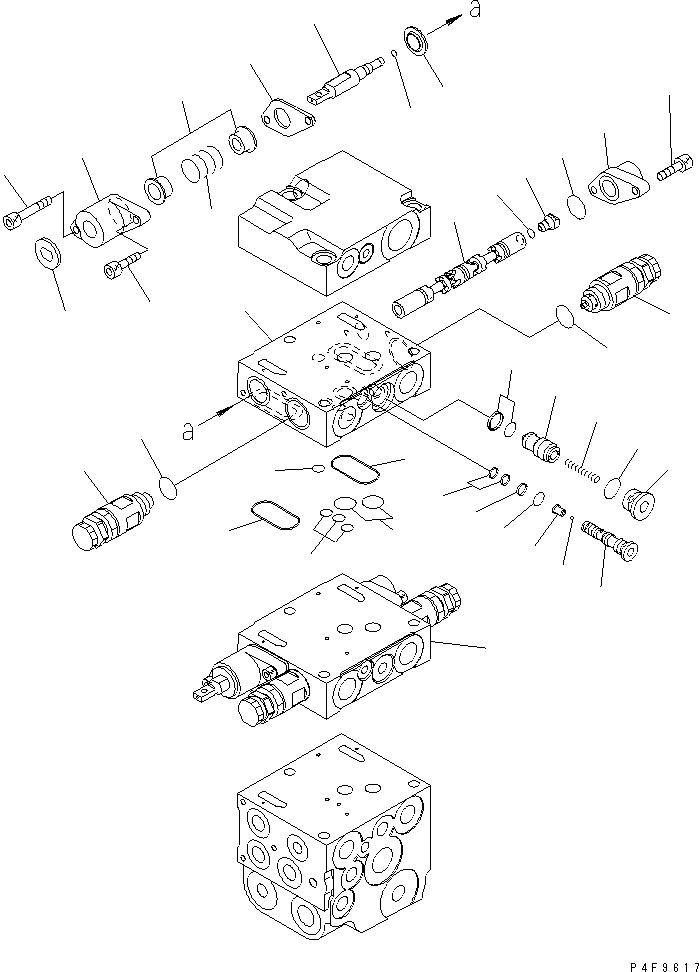 Схема запчастей Komatsu FD35 - УПРАВЛЯЮЩ. КЛАПАН (4-Х СЕКЦИОНН.) (/) (ВНУТР. ЧАСТИ) ГИДРАВЛИКА