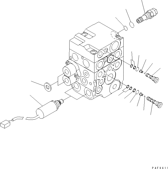 Схема запчастей Komatsu FD35Y - УПРАВЛЯЮЩ. КЛАПАН (3-Х СЕКЦИОНН.) (/) (ВНУТР. ЧАСТИ) ГИДРАВЛИКА