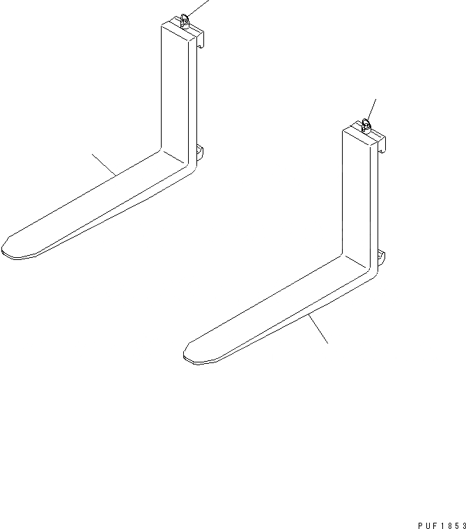 Схема запчастей Komatsu FD35Y - ВИЛЫ (ДЛЯ . TON И . TON) РАБОЧЕЕ ОБОРУДОВАНИЕ