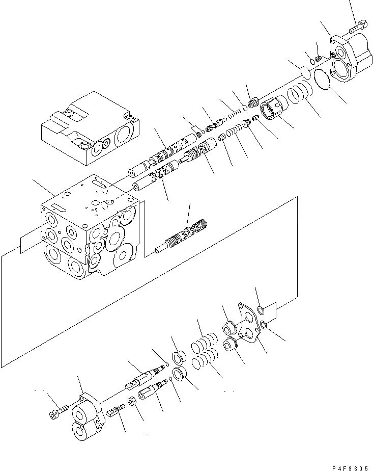 Схема запчастей Komatsu FD40Z-10 - КОНТРОЛЬНЫЙ КЛАПАН (2-Х СЕЦИОНН.) (/) (ВНУТР. ЧАСТИ) ГИДРАВЛИКА