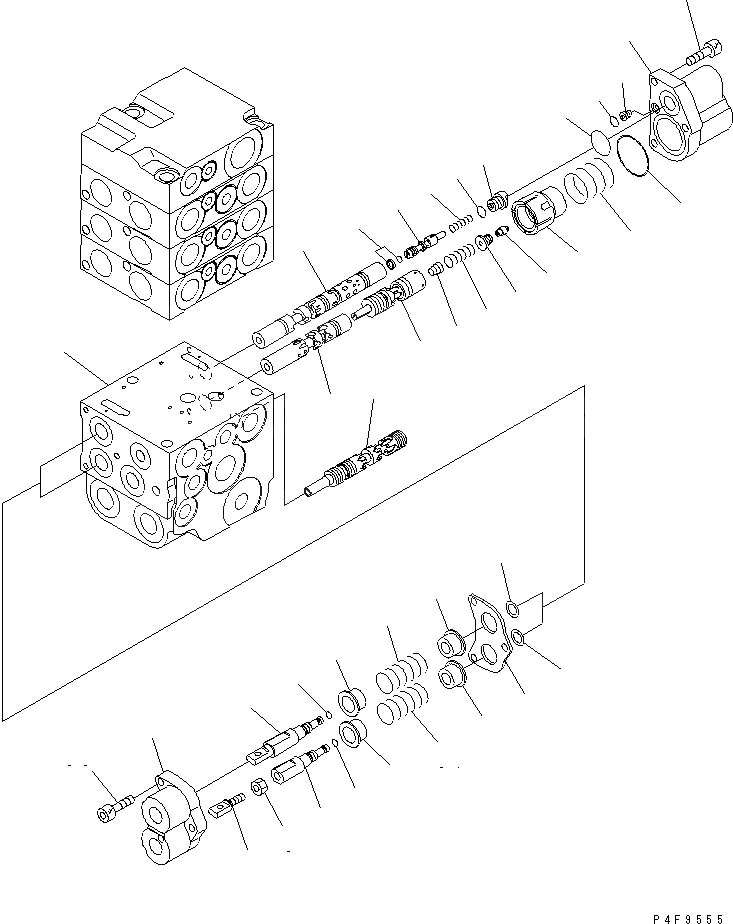 Схема запчастей Komatsu FD40ZY-10 - УПРАВЛЯЮЩ. КЛАПАН (5-СЕКЦИОНН.) (/) (ВНУТР. ЧАСТИ) ГИДРАВЛИКА