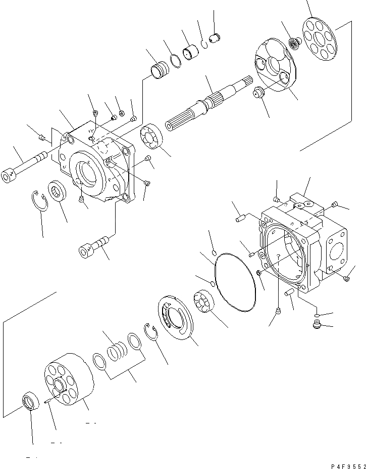 Схема запчастей Komatsu FD45-10 - ГИДР. НАСОС. (/) (ВНУТР. ЧАСТИ) ГИДРАВЛИКА