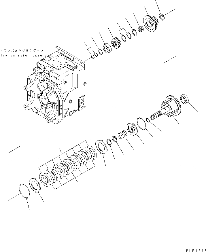 Схема запчастей Komatsu FD45-7 - ГТР ПОТОК ПРИВОД ТРАНСМИССИЯ (ПРИВОД И ВАЛ) (/) СИЛОВАЯ ПЕРЕДАЧА И ПЕРЕДНИЙ МОСТ