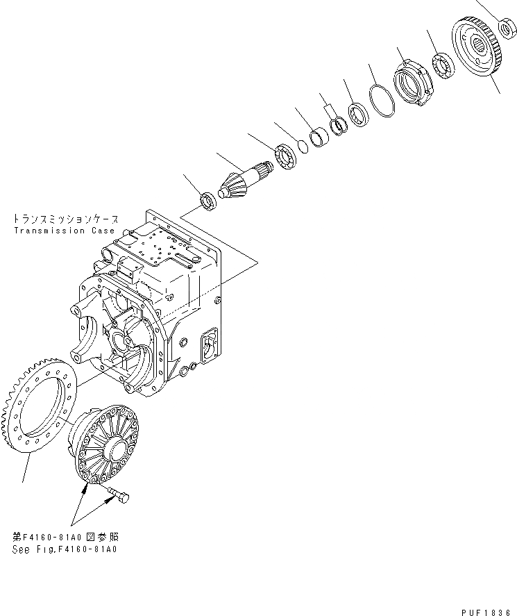 Схема запчастей Komatsu FD45-7 - ГТР ПОТОК ПРИВОД ТРАНСМИССИЯ (HYPOID ПРИВОД) СИЛОВАЯ ПЕРЕДАЧА И ПЕРЕДНИЙ МОСТ