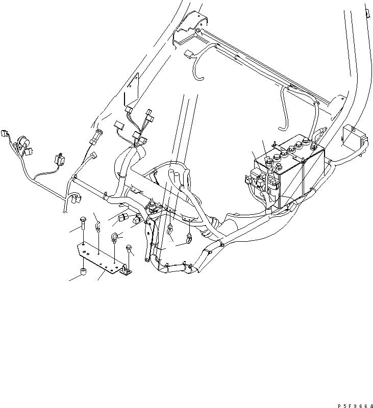 Схема запчастей Komatsu FD50A-10 - ЭЛЕКТРИКА (ОСНОВН. Э/ПРОВОДКА КОМПОНЕНТЫ) ЭЛЕКТРИКА