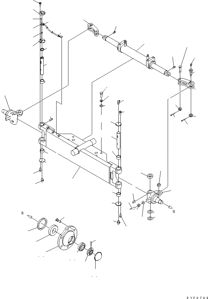 Схема запчастей Komatsu FD60-10-EC - РУЛЕВ. УПРАВЛЕНИЕ МОСТ (С РУЛЕВ. УПРАВЛЕНИЕ SYNCHRONIZER FUNCTION) СИСТЕМАУПРАВЛЕНИЯ ПОВОРОТОМ И ЗАДН. МОСТ