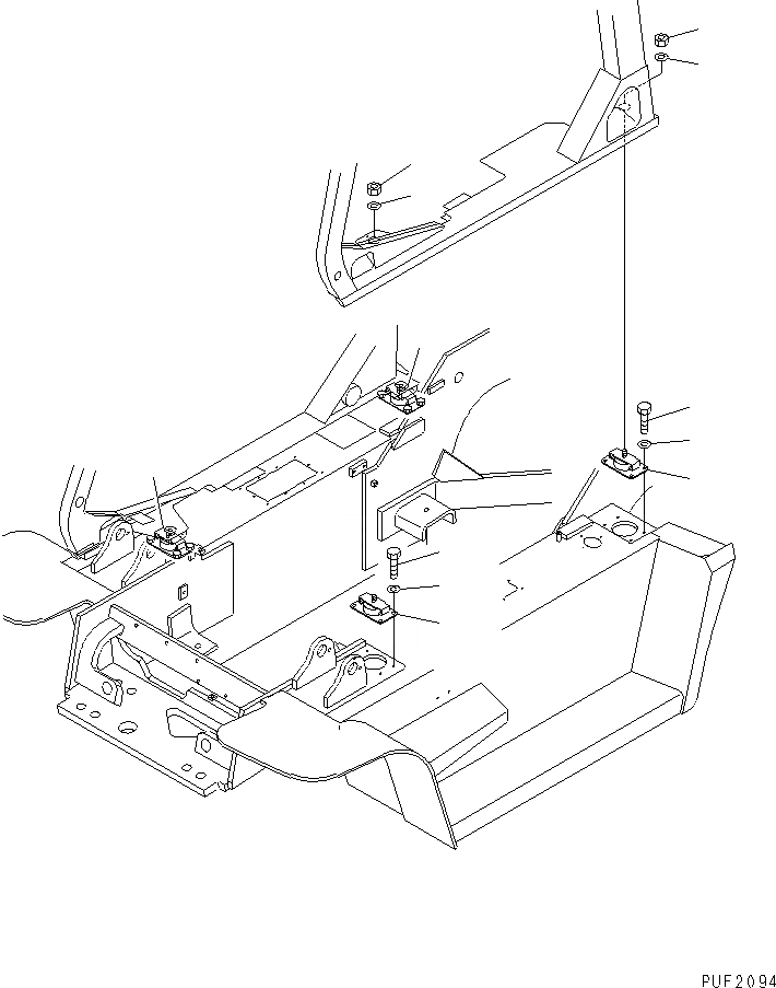 Схема запчастей Komatsu FD70-7-US - ВЕРХН. ЗАЩИТА ЭЛЕМЕНТЫ КРЕПЛЕНИЯ ЧАСТИ КОРПУСА И КАБИНА ОПЕРАТОРА