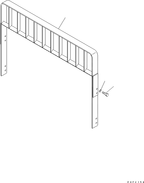 Схема запчастей Komatsu FD70-8 - BACK REST (7MM ШИР.) РАБОЧЕЕ ОБОРУДОВАНИЕ