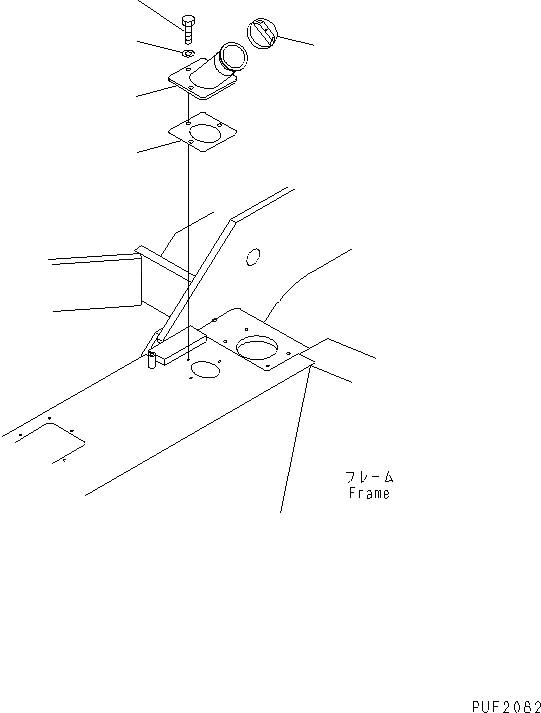 Схема запчастей Komatsu FD80-10 - ТОПЛИВН. КРЫШКА РАМА КОМПОНЕНТЫ