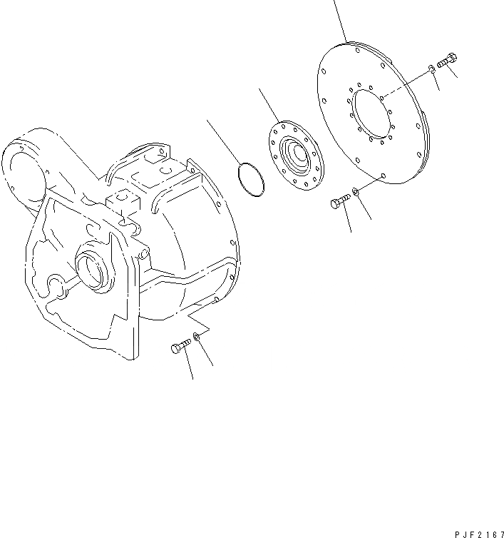 Схема запчастей Komatsu FD80-10-EC - ГИДРОТРАНСФОРМАТОР (/) (ДЕМПФЕР ПЛАСТИНА) СИЛОВАЯ ПЕРЕДАЧА И ПЕРЕДНИЙ МОСТ