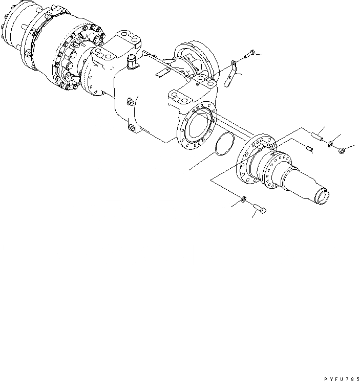 Схема запчастей Komatsu FD80-10-EC - ПРИВОД МОСТ (/) (МОСТ КРЕПЛЕНИЕ) СИЛОВАЯ ПЕРЕДАЧА И ПЕРЕДНИЙ МОСТ