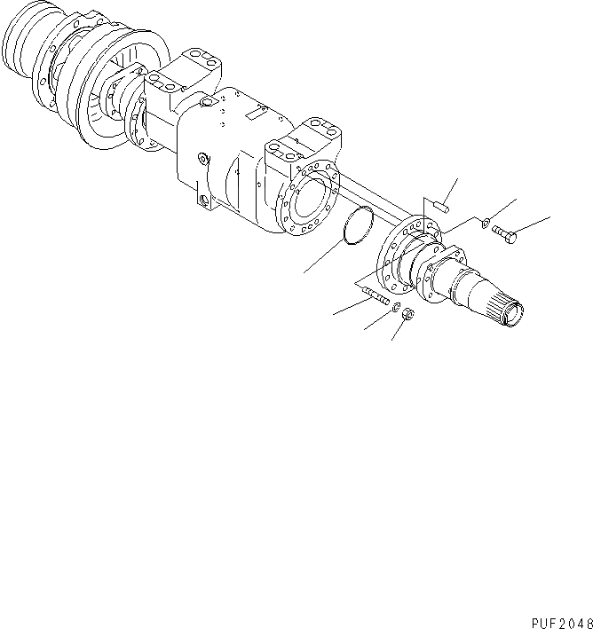 Схема запчастей Komatsu FD80-7 - ПРИВОД МОСТ (/) (МОСТ КРЕПЛЕНИЕ БОЛТ) СИЛОВАЯ ПЕРЕДАЧА И ПЕРЕДНИЙ МОСТ