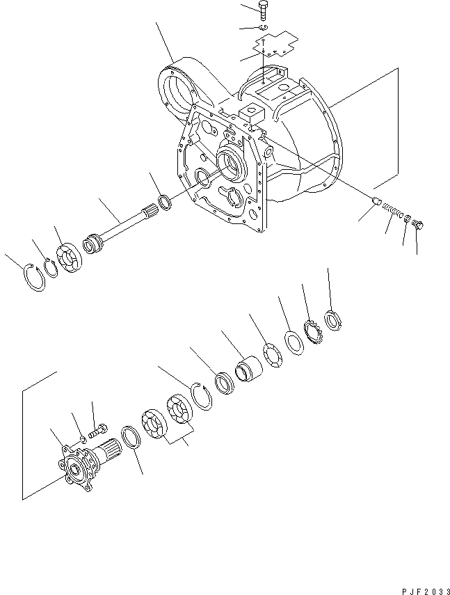 Схема запчастей Komatsu FD80-8 - ГИДРОТРАНСФОРМАТОР (/) (КОРПУС И ВАЛ) СИЛОВАЯ ПЕРЕДАЧА И ПЕРЕДНИЙ МОСТ