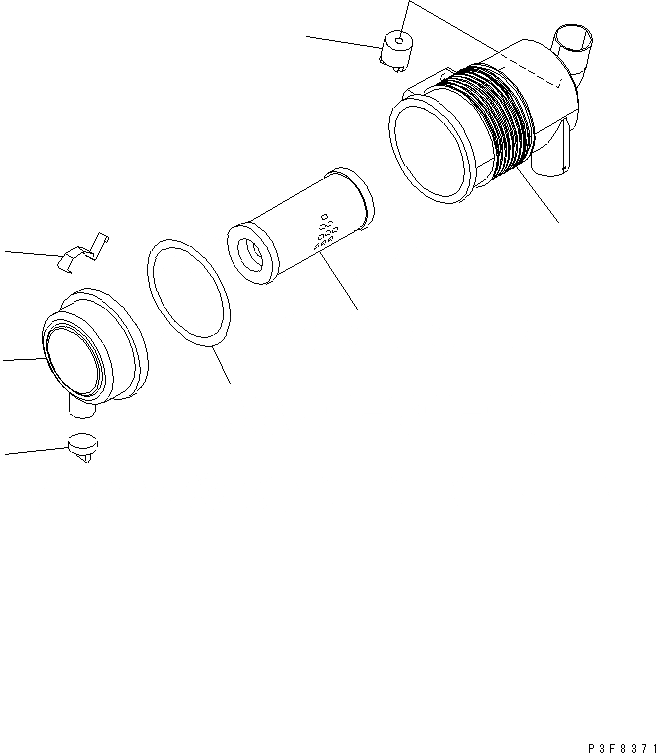 Схема запчастей Komatsu FG10-18-20 - ВОЗДУХООЧИСТИТЕЛЬ ВНУТР. ЧАСТИ (ДЛЯ DELUXE БЕЗОПАСН. КОНТРОЛЬER ПАНЕЛЬ)(№-899) КОМПОНЕНТЫ ДВИГАТЕЛЯ