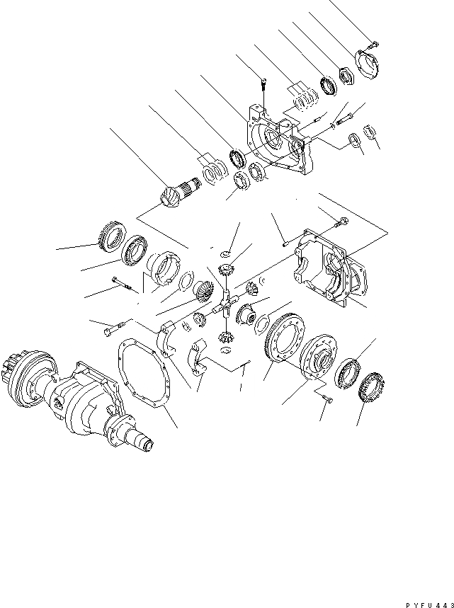 Схема запчастей Komatsu FG10-18-20 - ПРИВОД МОСТ (ДИФФЕРЕНЦ. ПРИВОД) (/)(№8-) СИЛОВАЯ ПЕРЕДАЧА И ПЕРЕДНИЙ МОСТ