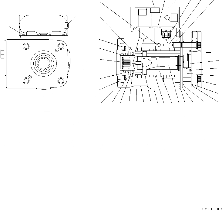 Схема запчастей Komatsu FG10-18-20 - POWER КЛАПАН РУЛЕВОГО УПРАВЛЕНИЯ (ВНУТР. ЧАСТИ) КОНТРОЛЬ ХОДА