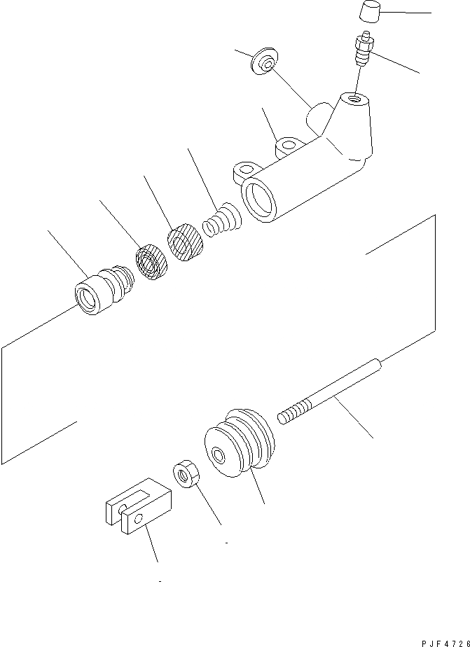 Схема запчастей Komatsu FG18-16 - МУФТА RELEASE ЦИЛИНДР(№97-) СИЛОВАЯ ПЕРЕДАЧА И ПЕРЕДНИЙ МОСТ
