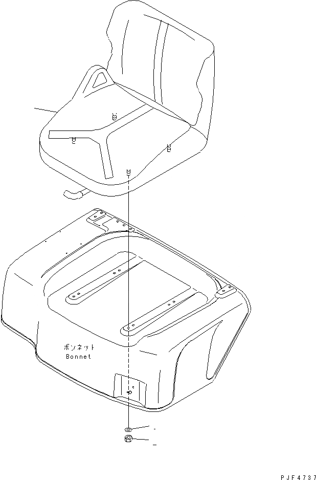 Схема запчастей Komatsu FG18-17 - СИДЕНЬЕ ОПЕРАТОРА ЧАСТИ КОРПУСА И КАБИНА ОПЕРАТОРА