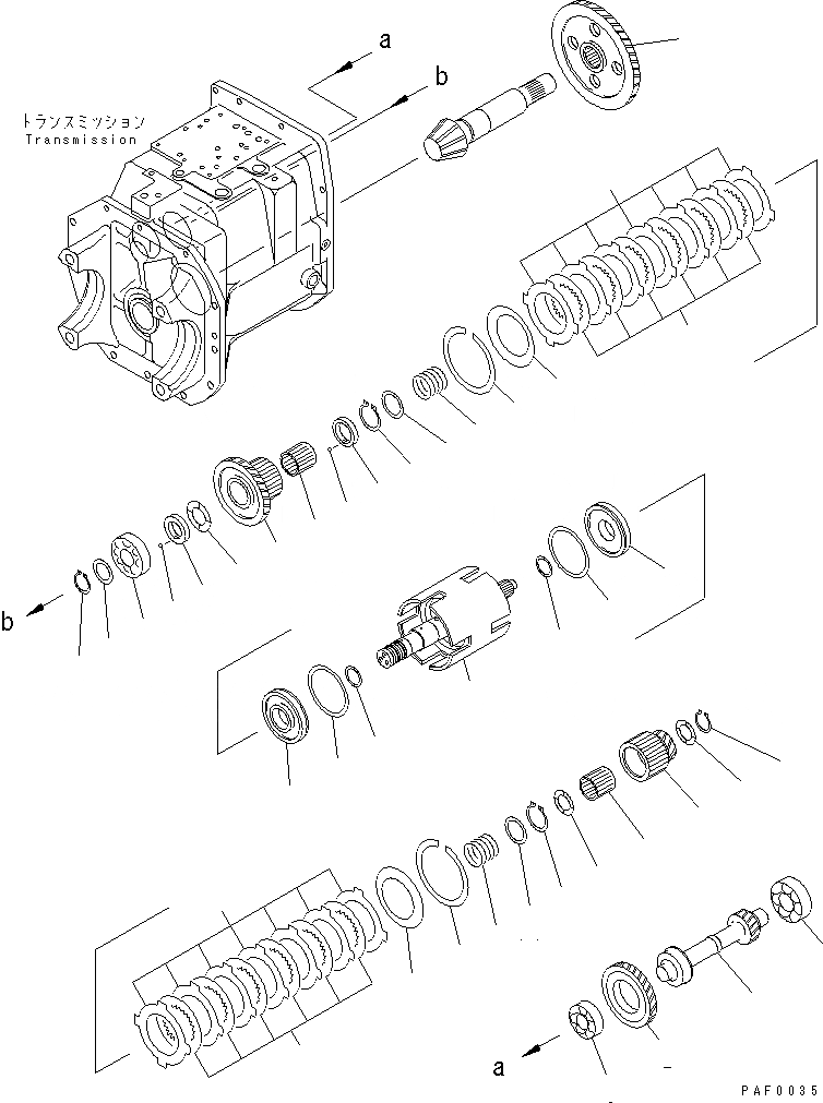 Схема запчастей Komatsu FG20 - ГТР ПОТОК ПРИВОД ТРАНСМИССИЯ (/) СИЛОВАЯ ПЕРЕДАЧА И ПЕРЕДНИЙ МОСТ