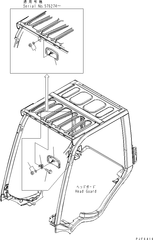 Схема запчастей Komatsu FG20N - БОКОВ. ЗЕРКАЛО ЭЛЕКТРИКА