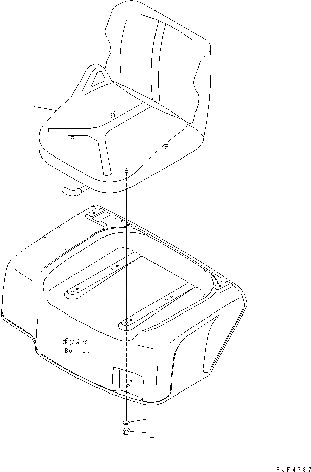 Схема запчастей Komatsu FG30H-14 - СИДЕНЬЕ ОПЕРАТОРА ЧАСТИ КОРПУСА И КАБИНА ОПЕРАТОРА