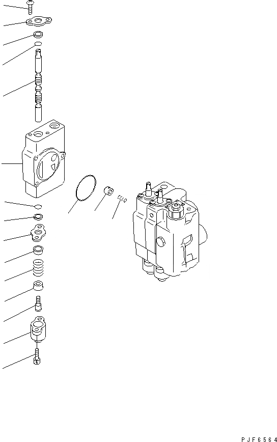 Схема запчастей Komatsu FG35A-16 - УПРАВЛЯЮЩ. КЛАПАН (ВНУТР. ЧАСТИ) (/) (ДЛЯ 3-Х СЕКЦИОНН. КОНТРОЛЬН. КЛАПАН) ГИДРАВЛИКА
