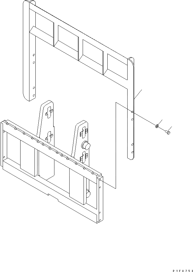 Схема запчастей Komatsu FG45-10 - BACK REST (9MM ШИР.) РАБОЧЕЕ ОБОРУДОВАНИЕ