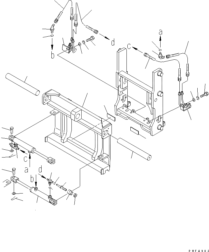 Схема запчастей Komatsu FMH1R1-1-AR - ВИЛЫ MOVER (INDEPENDENT STROKE КРЮК ТИП) (BOARD И ТРУБЫ) (ДЛЯ S/L/P/J-ТИП) ВИЛЫ ПОЗИЦИОНЕР (ДЛЯ FREE VIEW МАЧТА) (REACH ВИЛОЧНАЯ ТЕХНИКА)