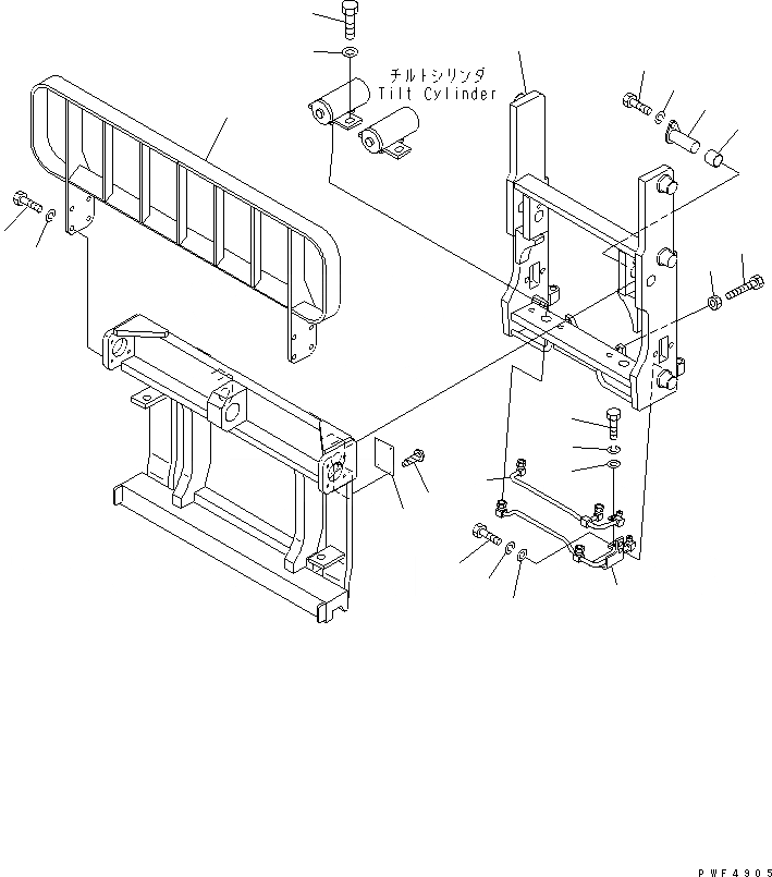 Схема запчастей Komatsu FMH1R1-1-AR - ВИЛЫ MOVER (СУППОРТ) (ДЛЯ S/L/P/J-ТИП) ВИЛЫ ПОЗИЦИОНЕР (ДЛЯ FREE VIEW МАЧТА) (REACH ВИЛОЧНАЯ ТЕХНИКА)