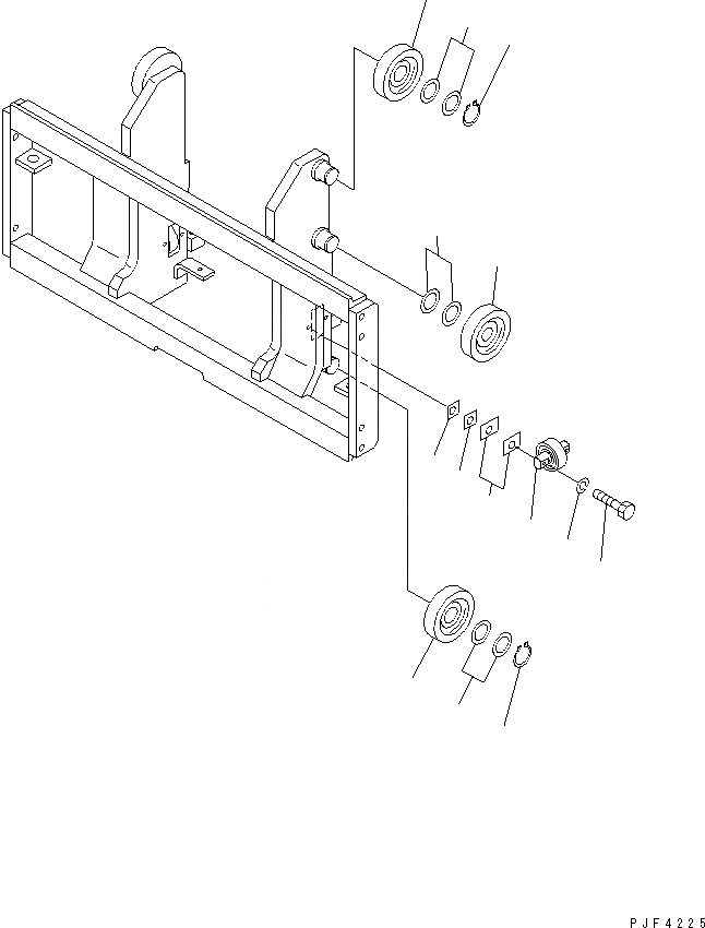 Схема запчастей Komatsu FMH252-1 - ВИЛЫ MOVER (РОЛИК)(№-) ВИЛЫ ПОЗИЦИОНЕР (ДЛЯ FREE VIEW МАЧТА)