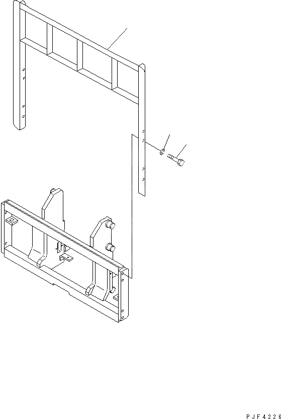 Схема запчастей Komatsu FMH252-1 - ВИЛЫ MOVER (BACK REST)(№-) ВИЛЫ ПОЗИЦИОНЕР (ДЛЯ FREE VIEW МАЧТА)