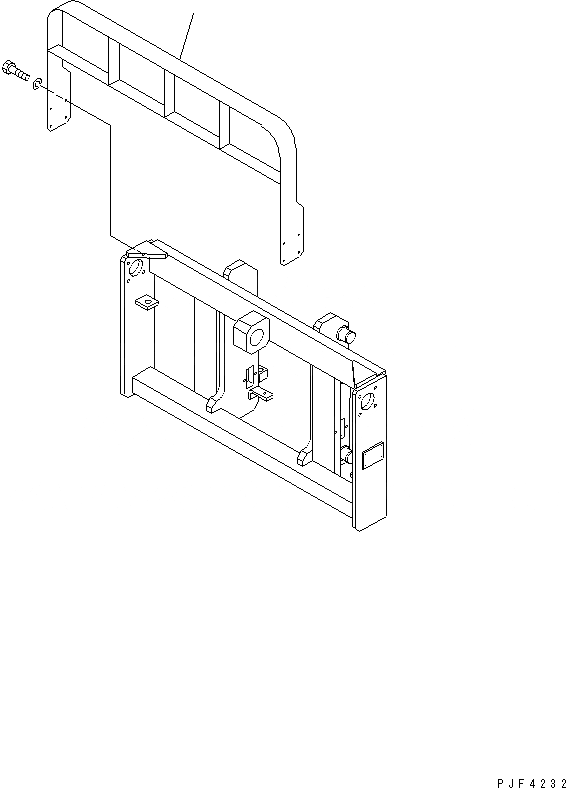 Схема запчастей Komatsu FMH252-1 - ВИЛЫ MOVER (INDEPENDENT STROKE ВАЛ/КРЮК ТИП) (BACK REST)(№-) ВИЛЫ ПОЗИЦИОНЕР (ДЛЯ ПОЛН. FREE МАЧТА)