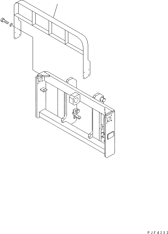 Схема запчастей Komatsu FMH254-2 - ВИЛЫ MOVER (INDEPENDENT STROKE ВАЛ/КРЮК ТИП) (BACK REST) ВИЛЫ ПОЗИЦИОНЕР (ДЛЯ FV МАЧТА)