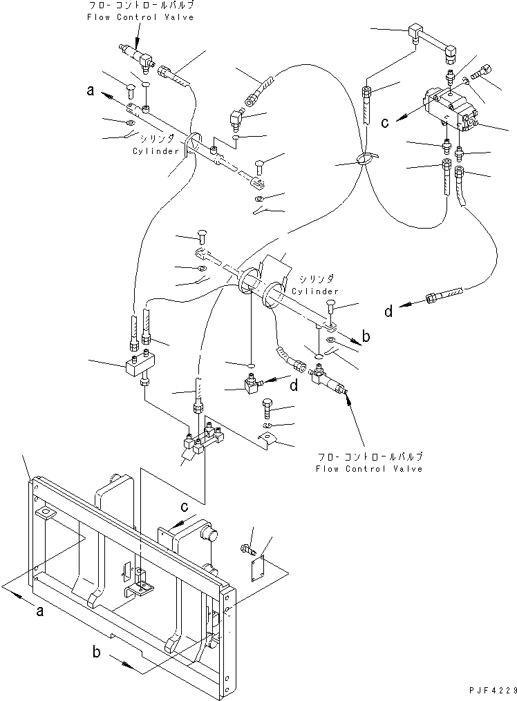 Схема запчастей Komatsu FMH302-1 - ВИЛЫ MOVER (INTER LOKING КРЮК ТИП ) (ТРУБЫ)(№-) ВИЛЫ ПОЗИЦИОНЕР (ДЛЯ FREE VIEW МАЧТА)