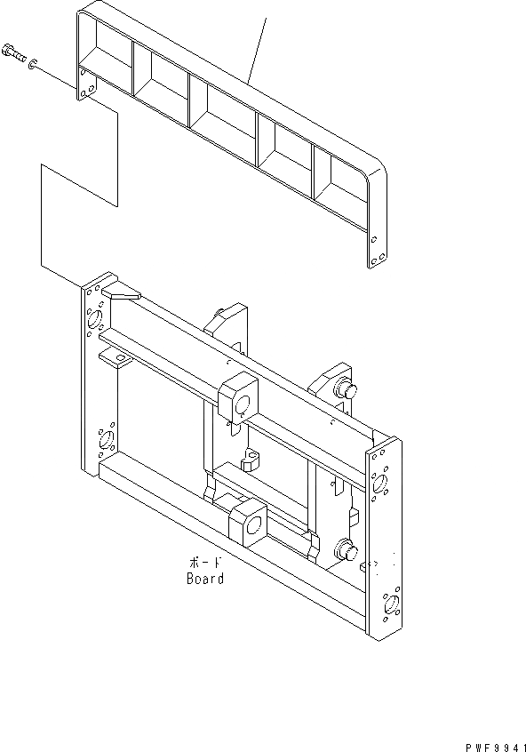 Схема запчастей Komatsu FMH408-1 - ВИЛЫ ПОЗИЦИОНЕР (INDEPENDENT STROKE ВАЛ/ВАЛ ТИП) (BACK REST) (ШИР.=8MM) ВИЛЫ ПОЗИЦИОНЕР(FFV CYL МАЧТА)(INDEPENDENT STROKE-ВАЛ ТИП