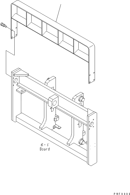 Схема запчастей Komatsu FMH408-1 - ВИЛЫ ПОЗИЦИОНЕР (INDEPENDENT STROKE ВАЛ/КРЮК ТИП) (BACK REST) (ШИР.=9MM) ВИЛЫ ПОЗИЦИОНЕР(ДЛЯ FV МАЧТА)(INDEPENDENT STROKE)(ВАЛ ТИП)