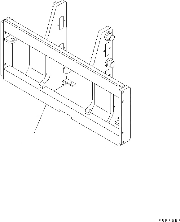 Схема запчастей Komatsu FMH408-1 - ВИЛЫ ПОЗИЦИОНЕР (SIMULTANEOUS STROKE КРЮК/КРЮК ТИП) (BACK REST) (ШИР.=7MM) ВИЛЫ ПОЗИЦИОНЕР(ДЛЯ FV МАЧТА)(SIMULTANEOUS STROKE)(КРЮК ТИП)