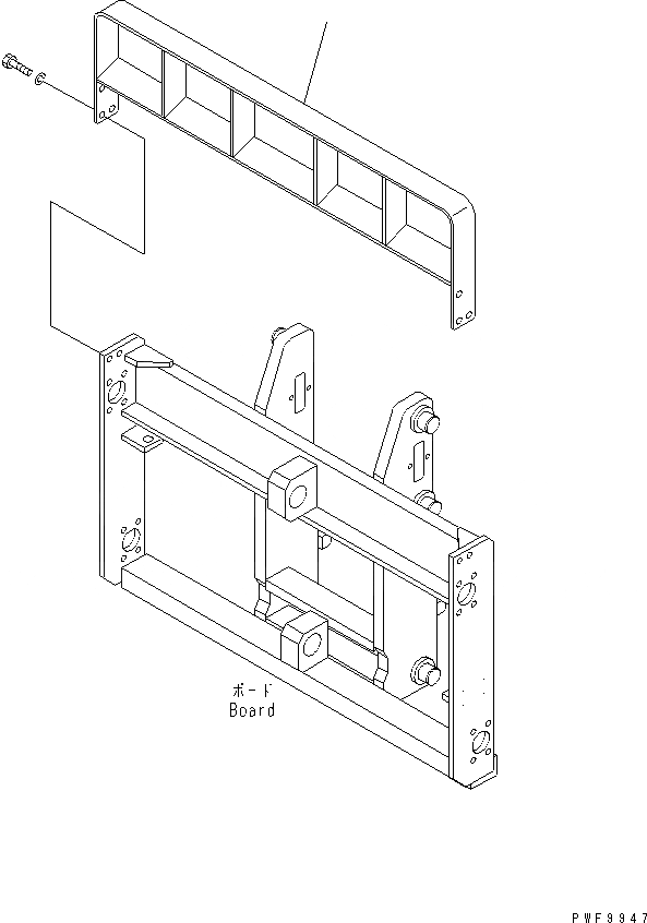 Схема запчастей Komatsu FMH458-1 - ВИЛЫ ПОЗИЦИОНЕР (INDEPENDENT STROKE ВАЛ/ВАЛ ТИП) (BACK REST) (ШИР.=9MM) ВИЛЫ ПОЗИЦИОНЕР(ДЛЯ FV МАЧТА)(INDEPENDENT STROKE)(ВАЛ ТИП)