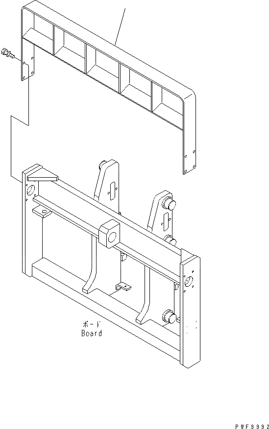 Схема запчастей Komatsu FMH458-1 - ВИЛЫ ПОЗИЦИОНЕР (INDEPENDENT STROKE ВАЛ/КРЮК ТИП) (BACK REST) (ШИР.=9MM) ВИЛЫ ПОЗИЦИОНЕР(FFV CYL МАЧТА)(INDEPENDENT STROKE-ВАЛ ТИП