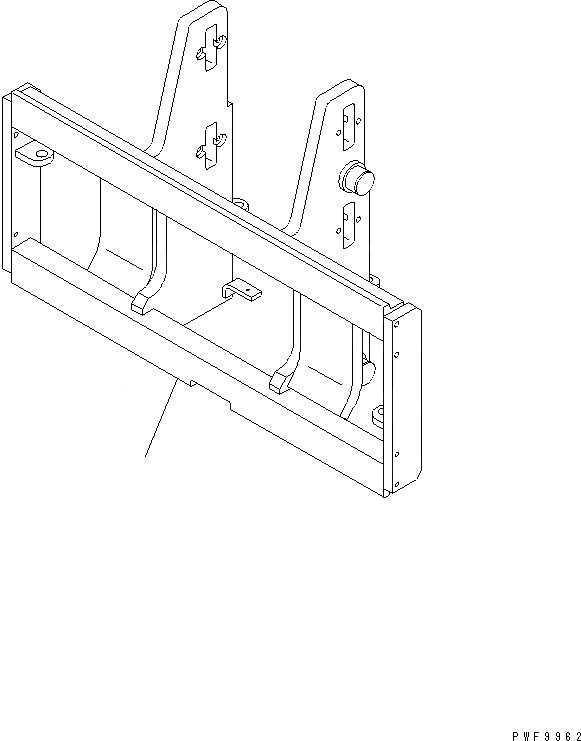 Схема запчастей Komatsu FMH458-1 - ВИЛЫ ПОЗИЦИОНЕР (SIMULTANEOUS STROKE КРЮК/КРЮК ТИП) (BACK REST) (ШИР.=7MM) ВИЛЫ ПОЗИЦИОНЕР(ДЛЯ FV МАЧТА)(SIMULTANEOUS STROKE)(КРЮК ТИП)