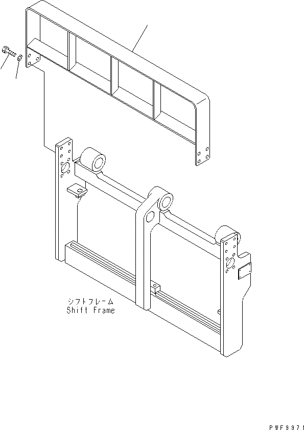 Схема запчастей Komatsu FMS458-1 - ВИЛЫ ПОЗИЦИОНЕР (INDEPENDENT STROKE ВАЛ/КРЮК ТИП) (С  ВАЛ) (BACK REST) (ШИР.=9MM) ВИЛЫ ПОЗИЦИОНЕР(FV)(С S/S)(INDEPENDENT STROKE-ВАЛ ТИП)