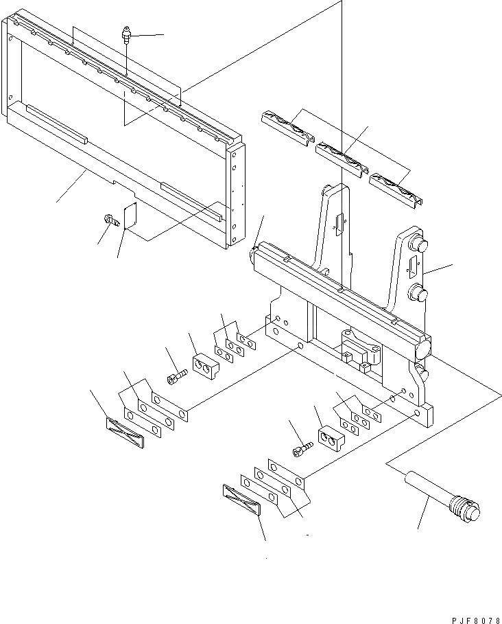 Схема запчастей Komatsu FSA252-2 - БОКОВ. СДВИГER (РАМА) БОКОВ. СДВИГER (ДЛЯ ПОЛН. FREE МАЧТА)