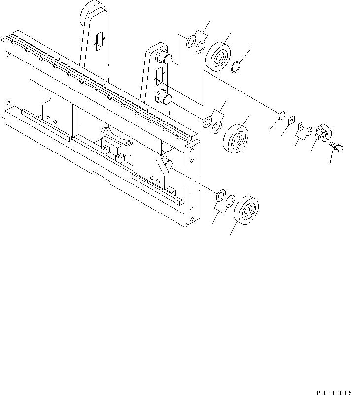 Схема запчастей Komatsu FSA302-2 - БОКОВ. СДВИГER (РОЛИК) БОКОВ. СДВИГER (ДЛЯ TFV CYL МАЧТА) (INTEGRAL ТИП)